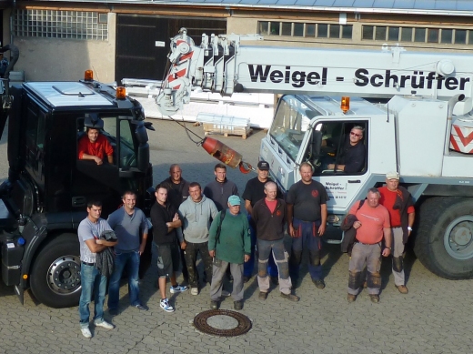 Ein Arbeitstrupp der Firma Weigel-Schrüffer.